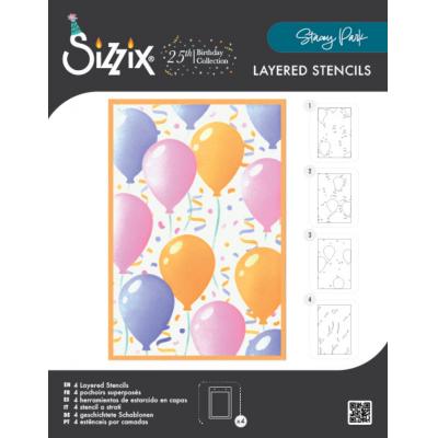 Sizzix Stacey Park Stencil - Birthday Balloons