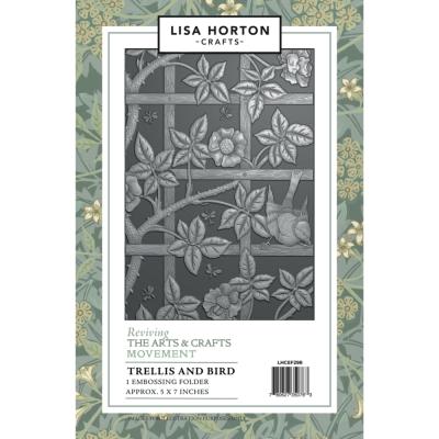 Lisa Horton Crafts 3D Embossing Folder - Trellis Bird