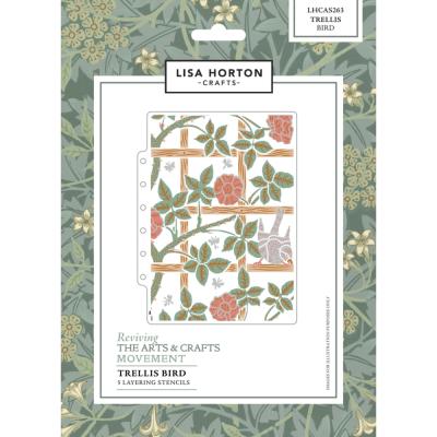 Lisa Horton Crafts Layering Stencils - Trellis Bird