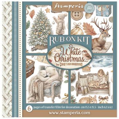 Stamperia White Christmas - Rub-On Kit