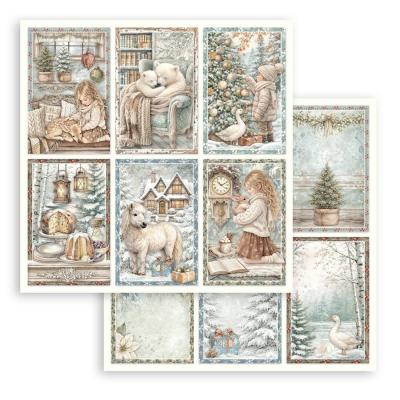 Stamperia White Christmas Designpapier - 6 cards