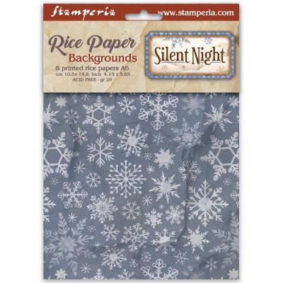 Stamperia Silent Night Rice Paper - Backgrounds Selection
