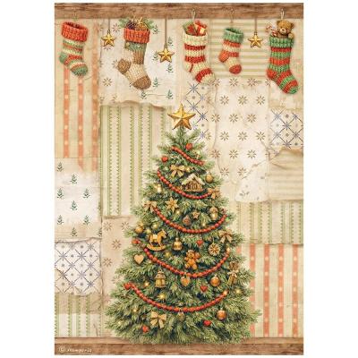 Stamperia Silent Night Rice Paper - Christmas Tree