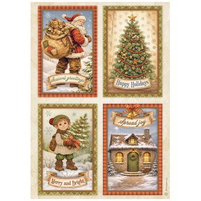 Stamperia Silent Night Rice Paper - 4 Cards