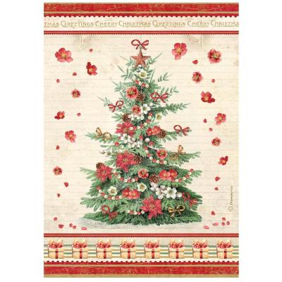Stamperia Classic Christmas Rice Paper - Tree