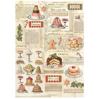 Stamperia Classic Christmas Rice Paper - Sweets