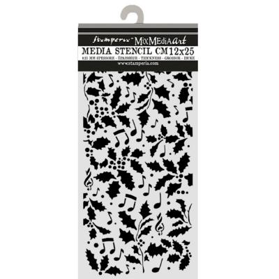 Stamperia Stencil - Christmas Holly And Leaves