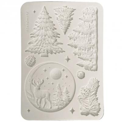 Stamperia Silicon Mould - Christmas Winter Landscape