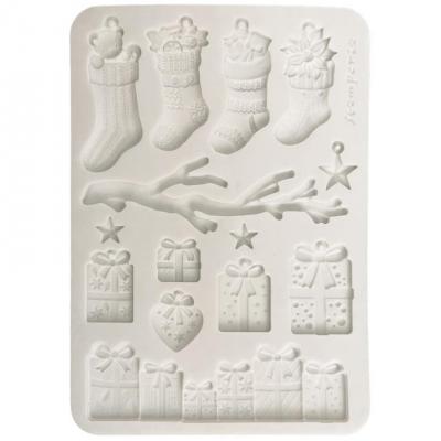 Stamperia Silicon Mould - Christmas Socks And Presents
