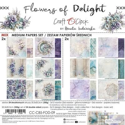 Craft O'Clock Flowers of Delight - Medium Paper Set