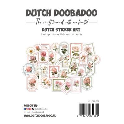 Dutch Doobadoo Whispers Of Words Art Sticker Postage Stamps