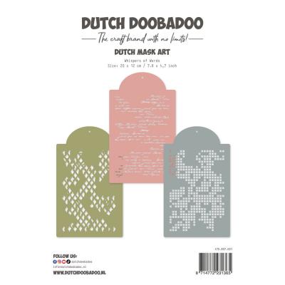 Dutch Doobadoo Whispers Of Words Mask Art Stencil