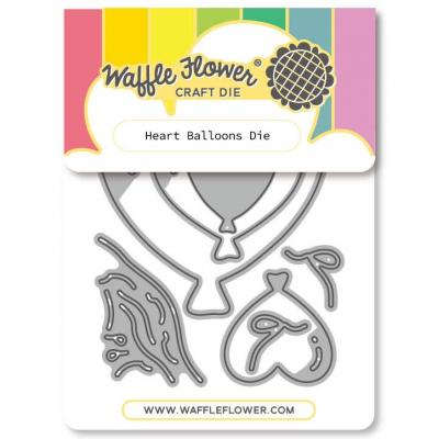 Waffle Flower Dies - Heart Balloons