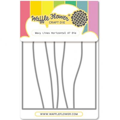 Waffle Flower Dies - Wavy Lines Horizontal A7