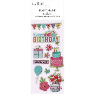 Little Birdie Handmade Stickers - Birthday Sparkle