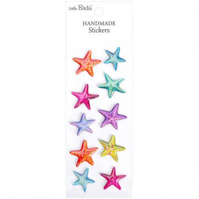 Little Birdie Handmade Resin Stickers - Rainbow Starfish