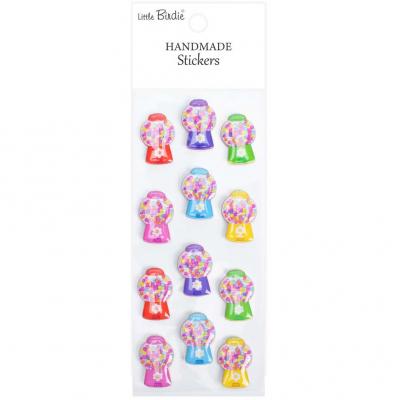 Little Birdie Handmade Resin Stickers - Gumball Pop