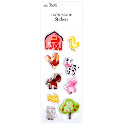 Little Birdie Handmade Resin Stickers - Farm Buddies