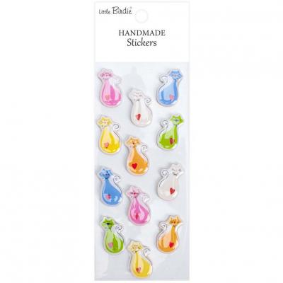 Little Birdie Handmade Resin Stickers - Cat Adore