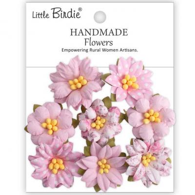 Little Birdie Handmade Printed Paper Flowers - Vinita Pink Symphony