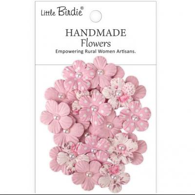 Little Birdie Handmade Printed Paper Flowers - Polly Pink Symphony