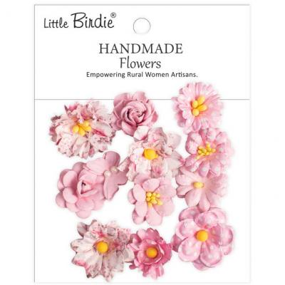 Little Birdie Handmade Printed Paper Flowers - Jasper Pink Symphony