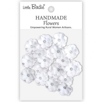 Little Birdie Handmade Flowers - Twinkle Frosty White