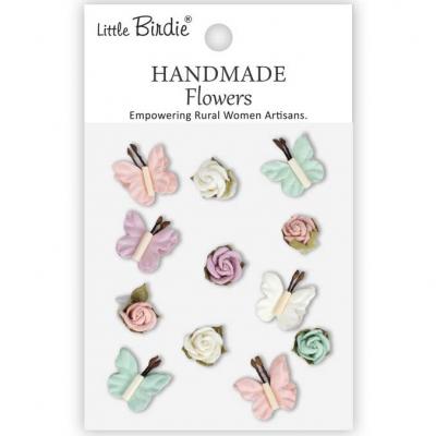 Little Birdie Handmade Flowers Roses & Butterflies - Fairy Garden