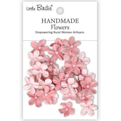 Little Birdie Handmade Flowers Pearl Petites - Pink Passion