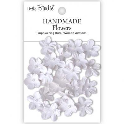 Little Birdie Handmade Flowers Pearl Petites - Frosty White