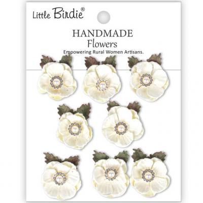 Little Birdie Handmade Flowers Butter Cup - Ivory Pearl