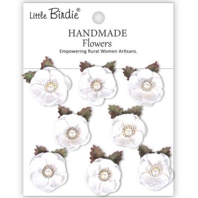 Little Birdie Handmade Flowers Butter Cup - Frosty White