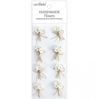 Little Birdie Handmade Flowers Bouquet - Ivory Pearl