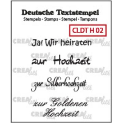 Crealies Text Stamps German Hochzeit 02