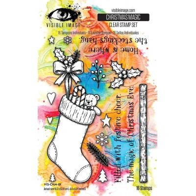 Visible Image Christmas Wrapped Up Stempel - Christmas Magic