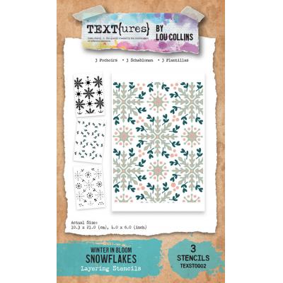 TEXT(ures) Winter In Bloom Stencil - Snowflakes