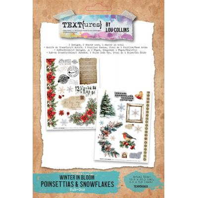 TEXT(ures) Winter In Bloom - Poinsettias & Snowflakes