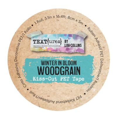 TEXT(ures) Winter In Bloom Kiss-Cut PET Tape - Woodgrain