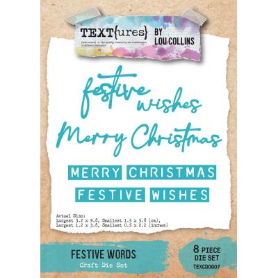 TEXT(ures) Winter In Bloom Craft Die - Festive Words
