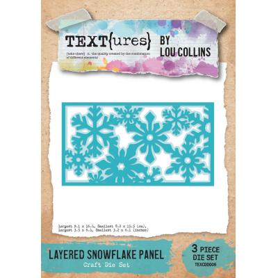 TEXT(ures) Winter In Bloom Craft Die - Layered Snowflake Panel