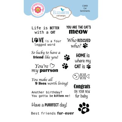 Elizabeth Craft Designs Meet The Cats Stempel -  Cat Sentiments