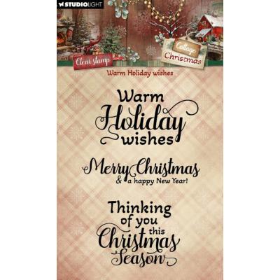 StudioLight Cottage Christmas Stempel - Warm Holiday Wishes