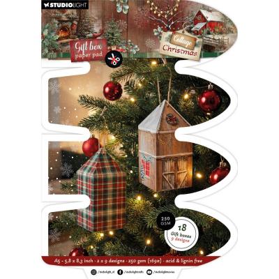 StudioLight Cottage Christmas - Gift Box Paper Pad House Box