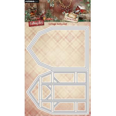 StudioLight Cottage Christmas Cutting Dies - Cottage Barn Card