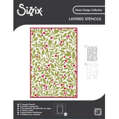 Sizzix Layered-Stencils - Berry Sweet