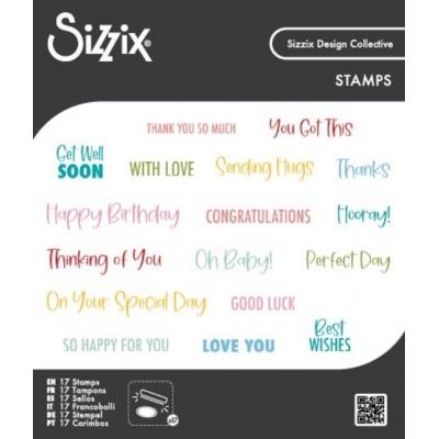 Sizzix Stempel - Essential Sentiments