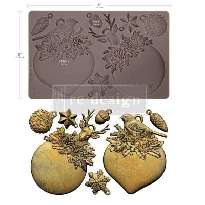 Prima Marketing Re-Design Decor Mould - Evergreen Antler Emblem