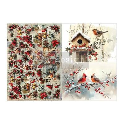 Prima Marketing Re-Design Decoupage Fiber - Feathered Elegance