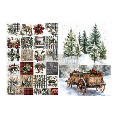 Prima Marketing Re-Design Decoupage Fiber - Farmhouse Frost