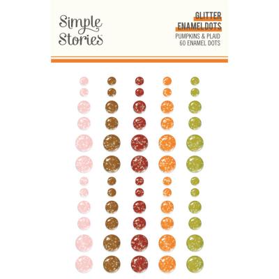Simple Stories Pumpkins & Plaid - Glitter Enamel Dots